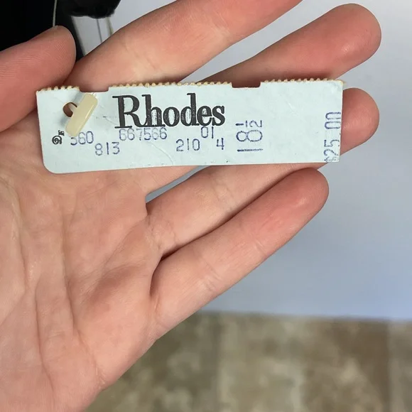 Puritan Forever Young Black Vintage Sheath Dress Sheer Sleeves Rhinestone Collar - Picture 10 of 13